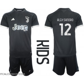 Juventus Alex Sandro #12 Terza Maglia Bambino 2023-24 Manica Corta (+ Pantaloni corti)